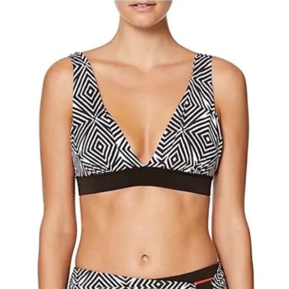 Tahari Geometric Print Underwire Bikini Top